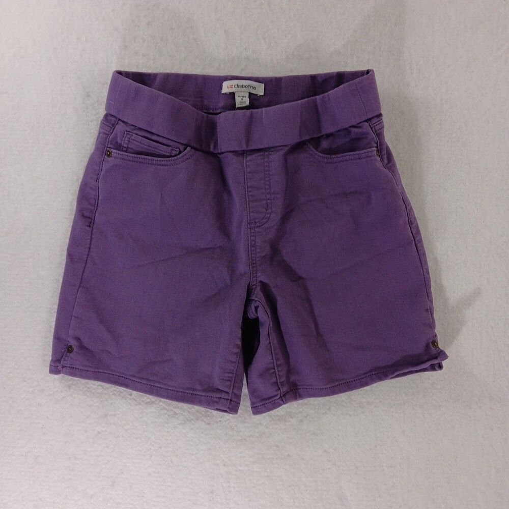 Liz Claiborne Shorts Women's Size 8 Amber Purple
